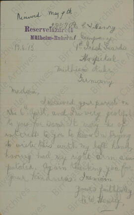 Pte. C. W. Henry