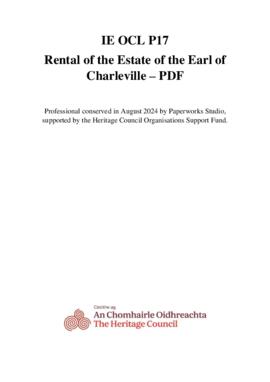 Rental of the Estate of the Earl of Charleville