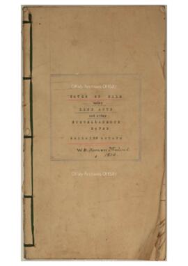 'Notes of Sale under Land Acts and other Miscellaneous Notes' by William Bury Homan Mulock