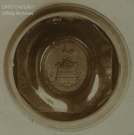 Photograph of a wax seal of the Fuller family crest.